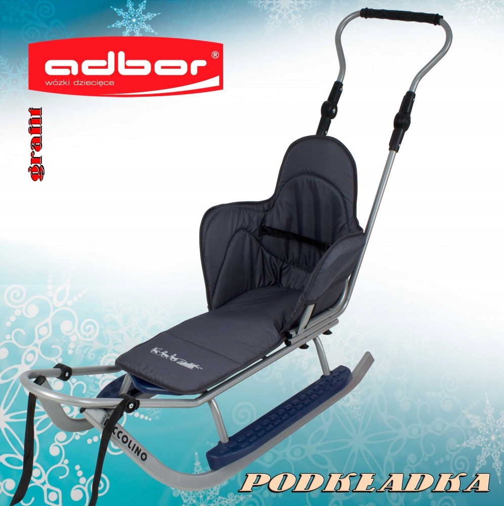 Podkładka materacyk mata pianka na sanki szara miękki wkład do sanek