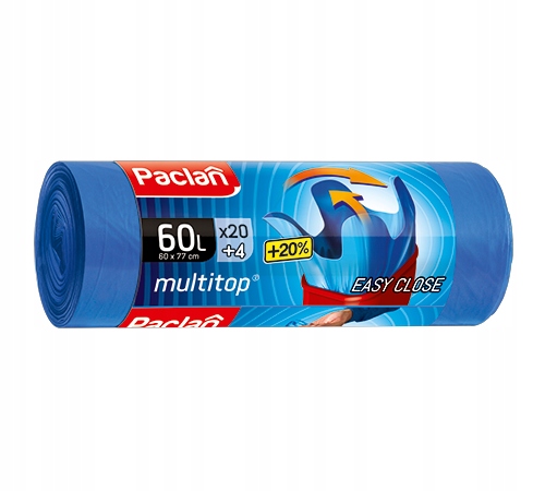 

Worki Na Śmieci Paclan 60L Multitop Wiązane 24 Szt