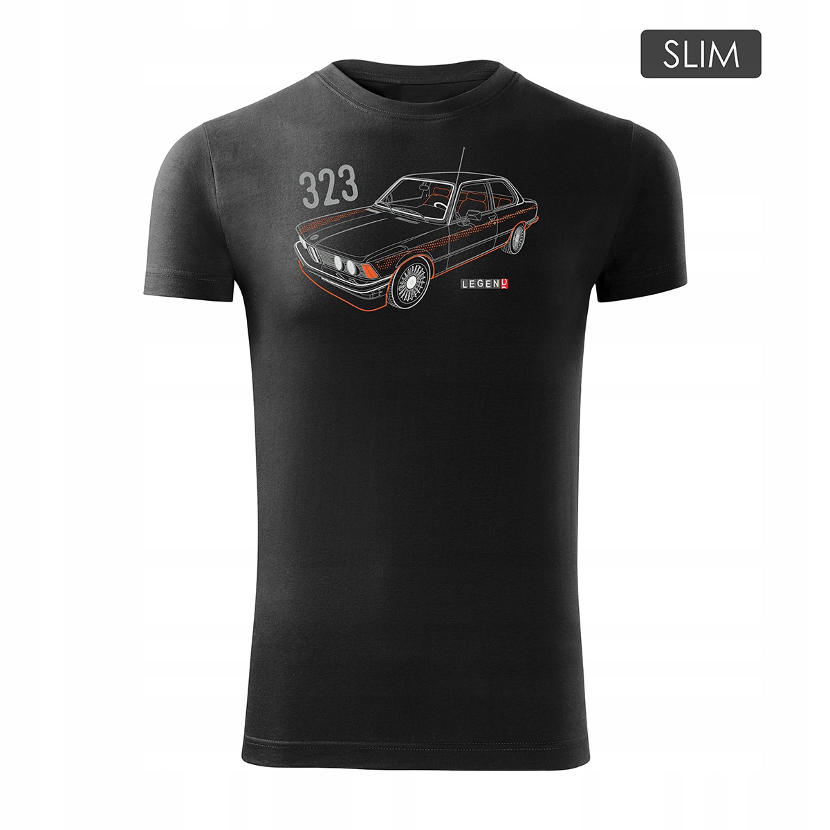 

Koszulka z samochodem Bmw 323 rekin męska Slim