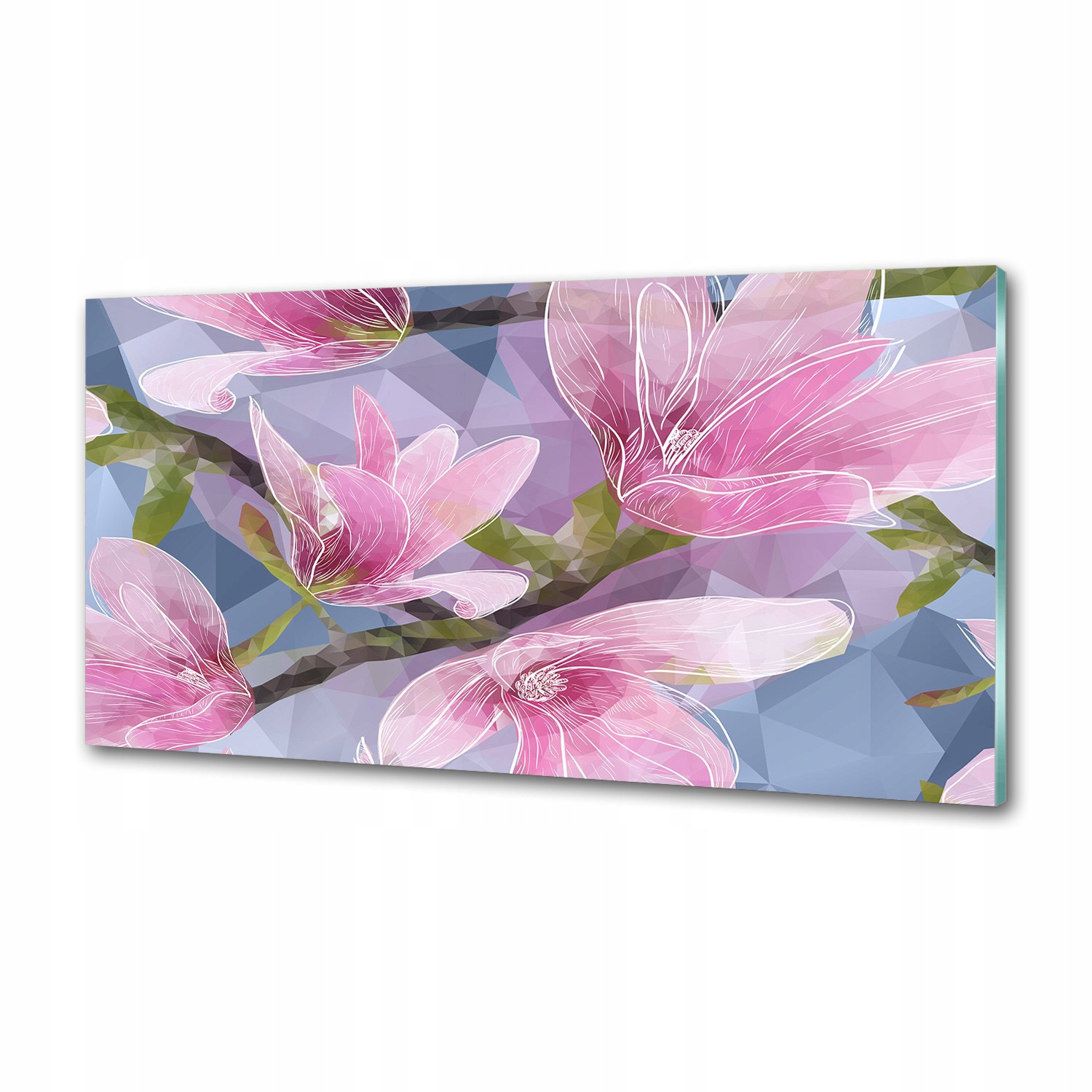 Panel do kuchyne Ružová magnólia 100 x 50 cm Lepidlo