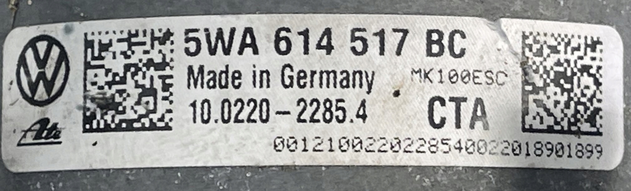 AUDI VW SEAT SKODA POMPA ABS 5WA614517BC