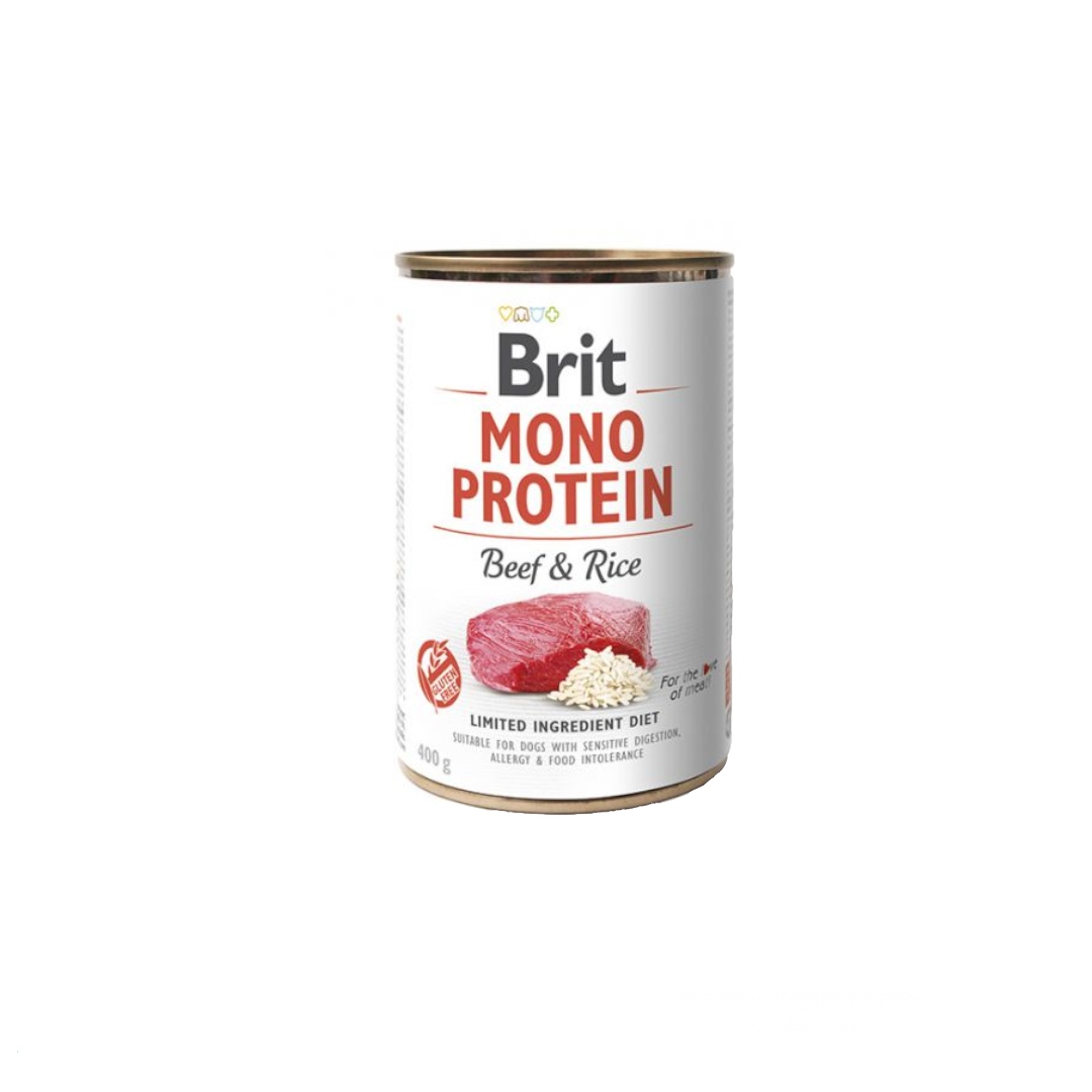 Levně Brit Mono Protein – mokré krmivo pro psy s hovězím masem a rýží