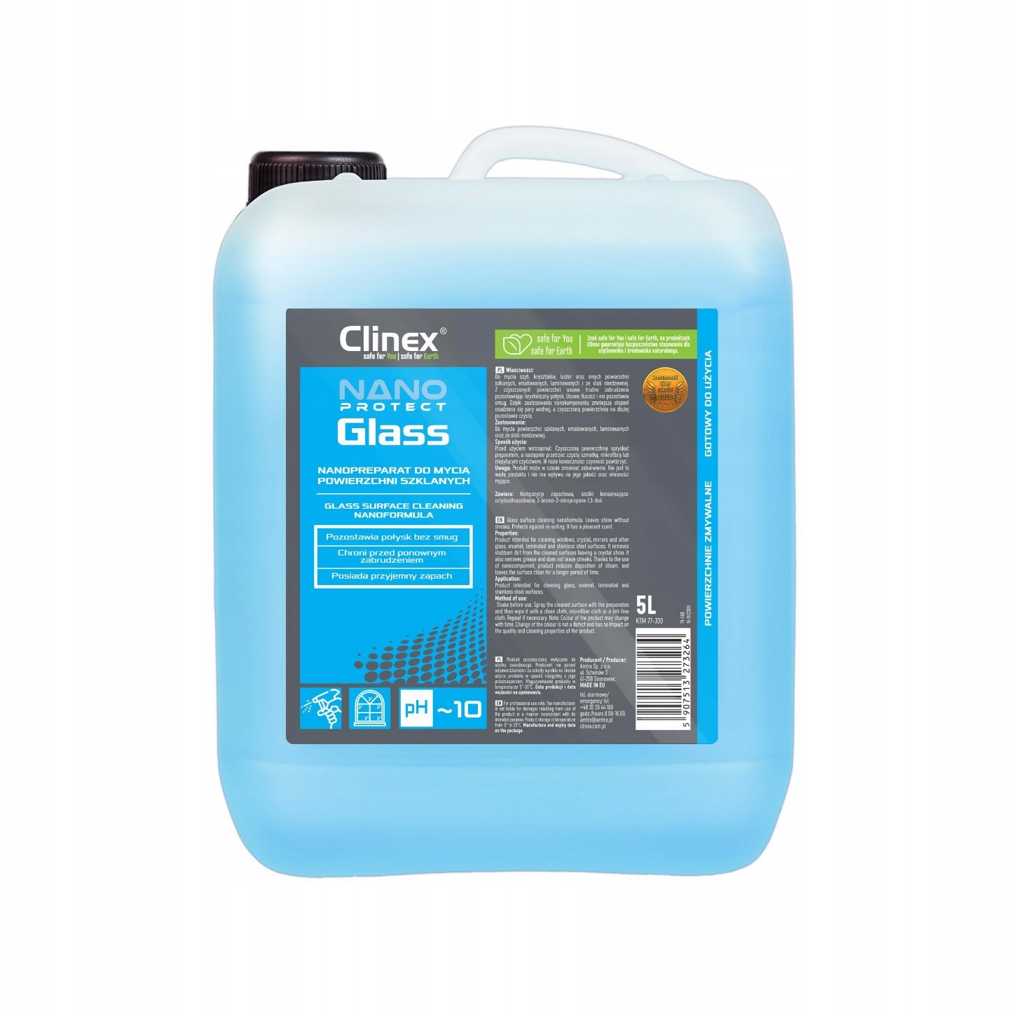 

Płyn do Mycia Szyb Clinex Nano Protect Glass 5L