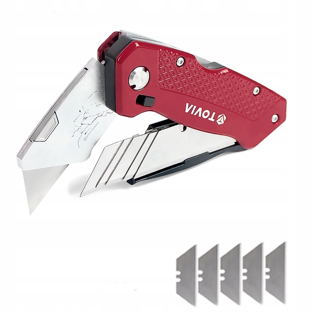 NÓŻ SKŁADANY OSTRZA TRAPEZOWE WYMIENNE 10 GRATIS !