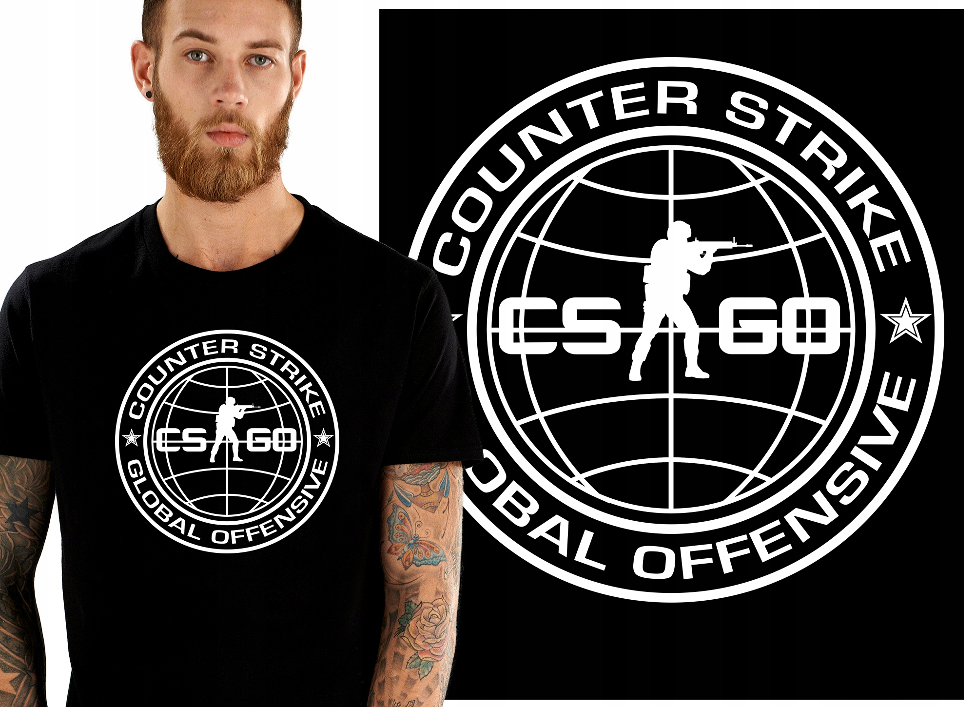 

Counter Strike Csgo Global Koszulka Męska XL