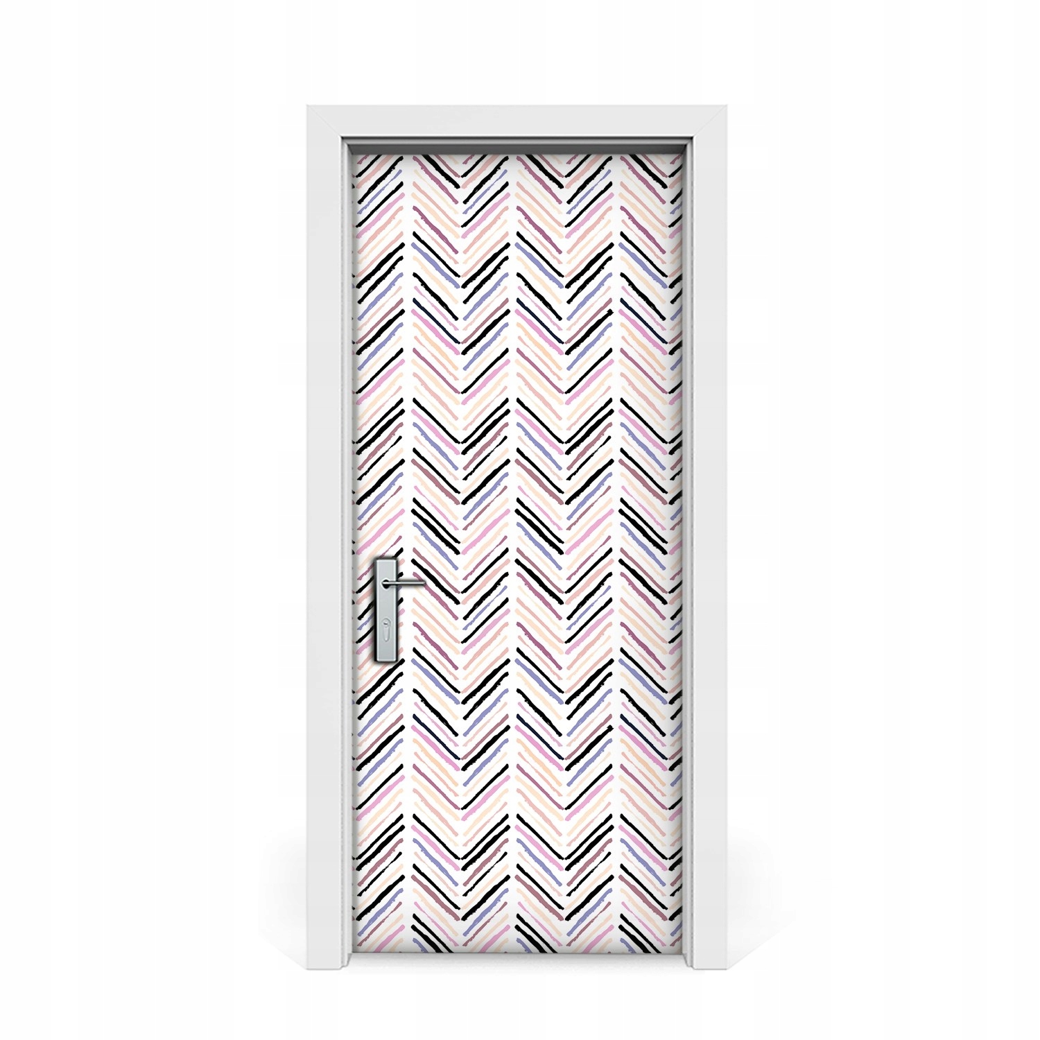 

Naklejka na drzwi okleina Kreski w jodełkę 85x205