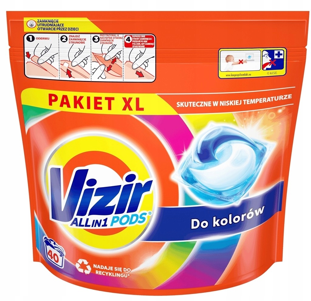 

Vizir All in one Kapsułki do prania Kolor 40 szt.