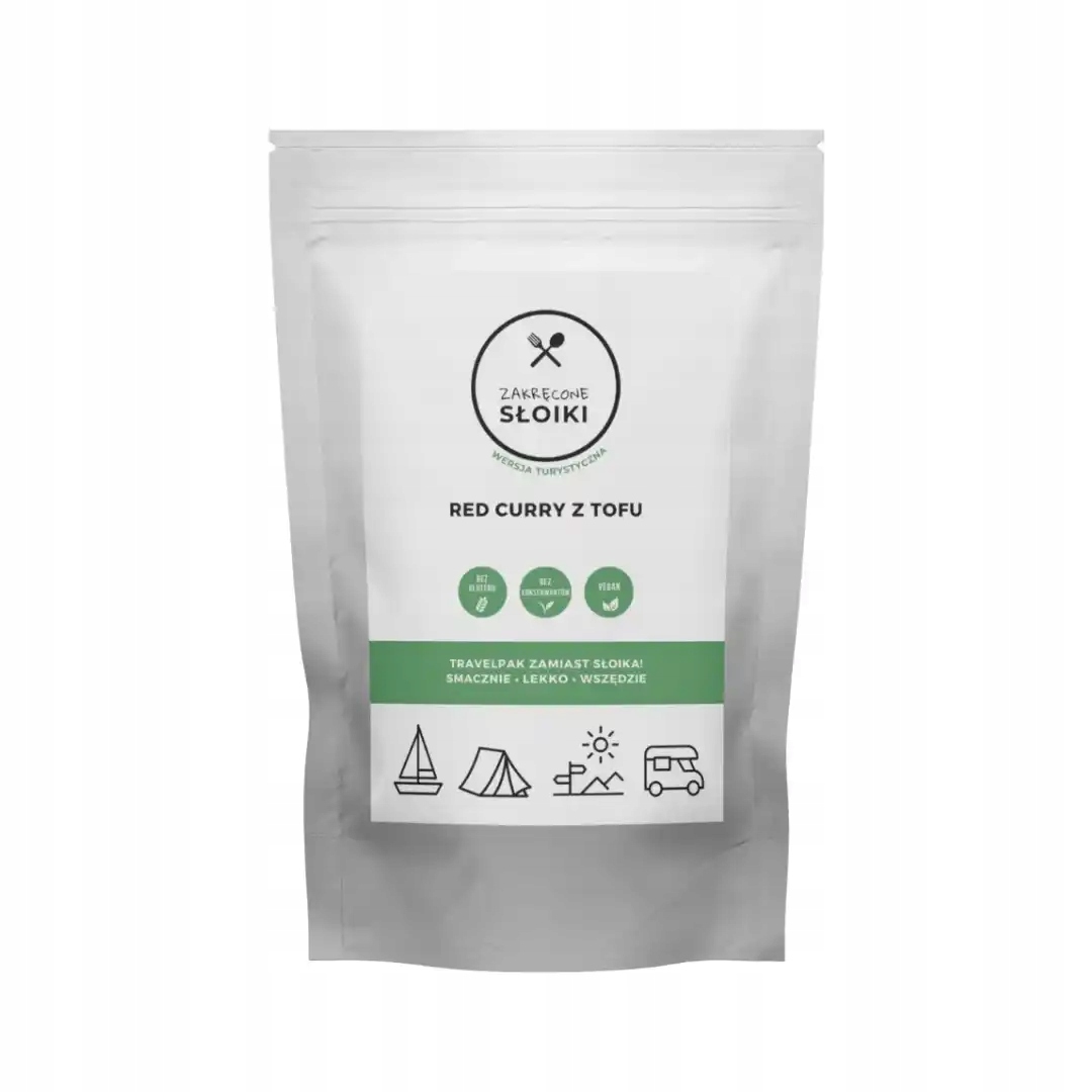 Levně Obědové jídlo Zatočené Sklenice Červené kari s veganským tofu 900 ml