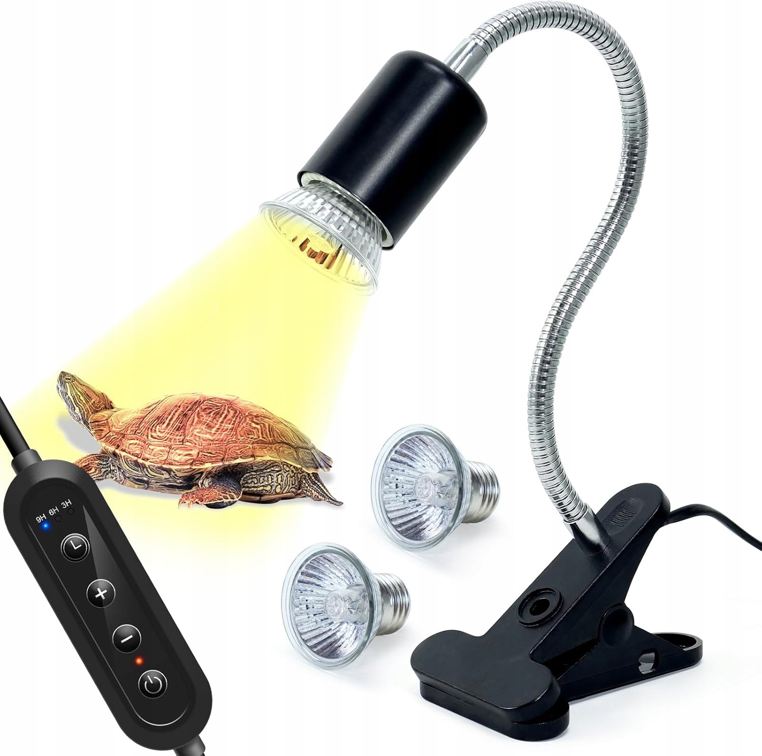 Topná Lampa Pro Plazy, Topná Lampa Uva, Uvb E27 Se 3 Žárovkami 50 W