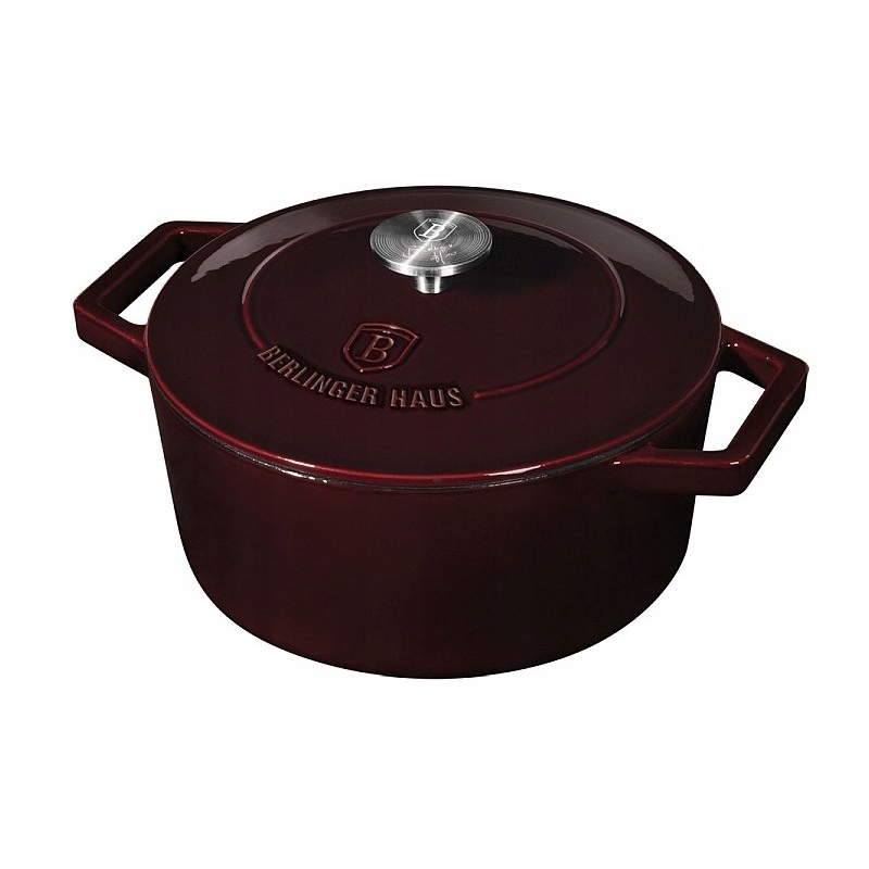 Liatinová panvica na pečenie s pokrievkou 24 cm Burgundy Line