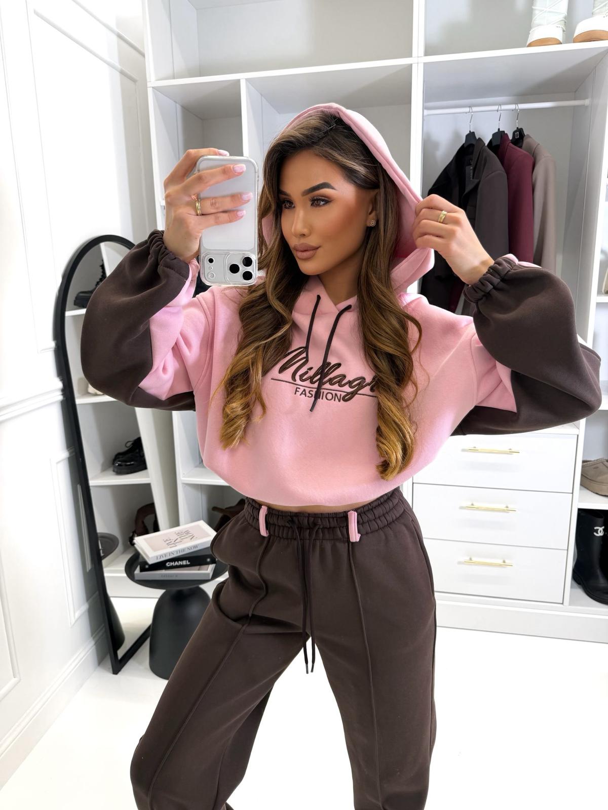 Dámská Tepláková Souprava Millagro Fashion Burgundsko-růžová Uni.