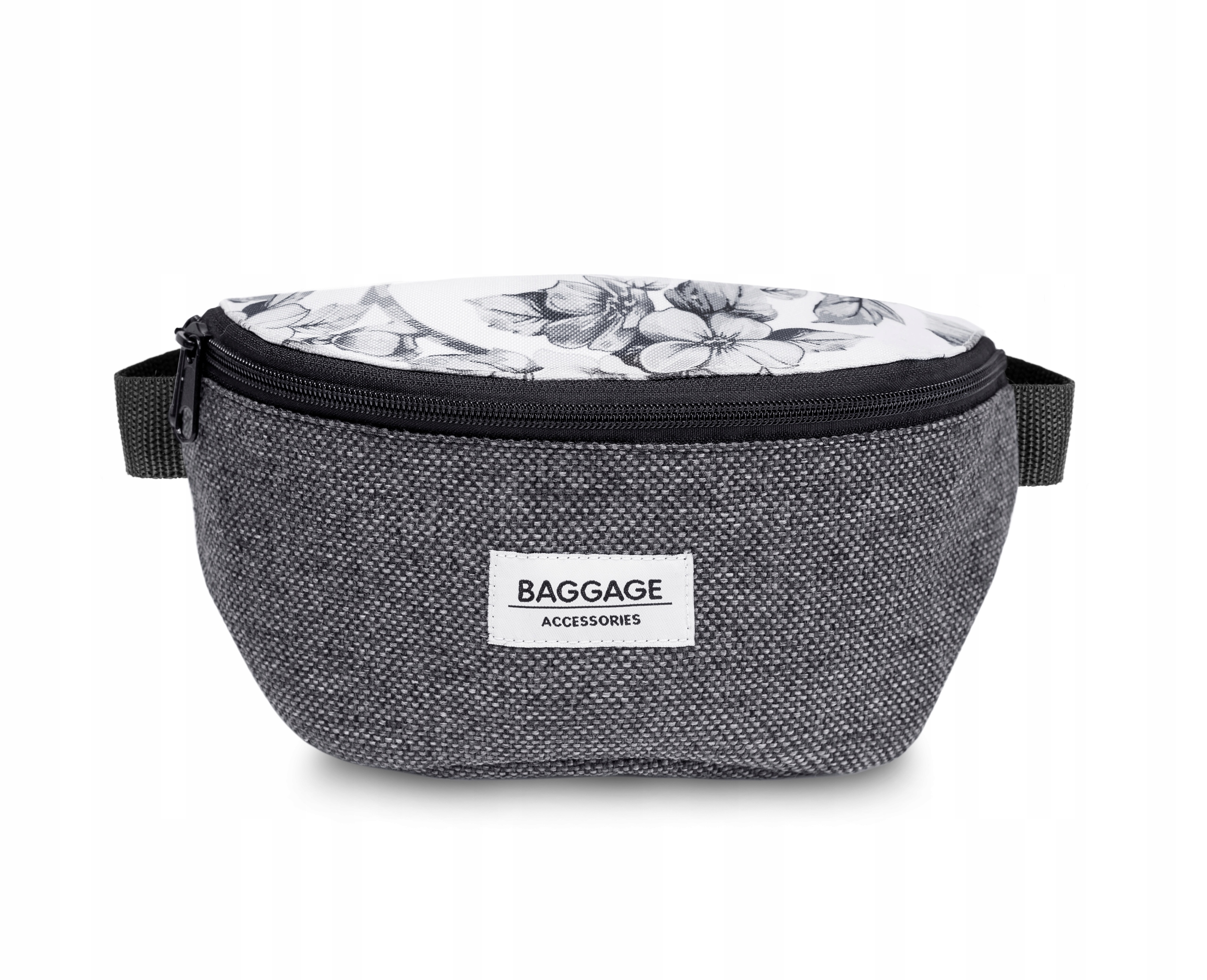 

Saszetka Nerka Biodrówka Baggage Kwiaty B&w