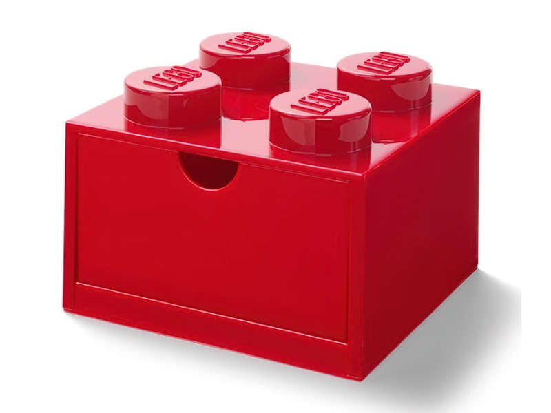 

Pojemnik na Lego z szufladką Brick 4 Czerwony