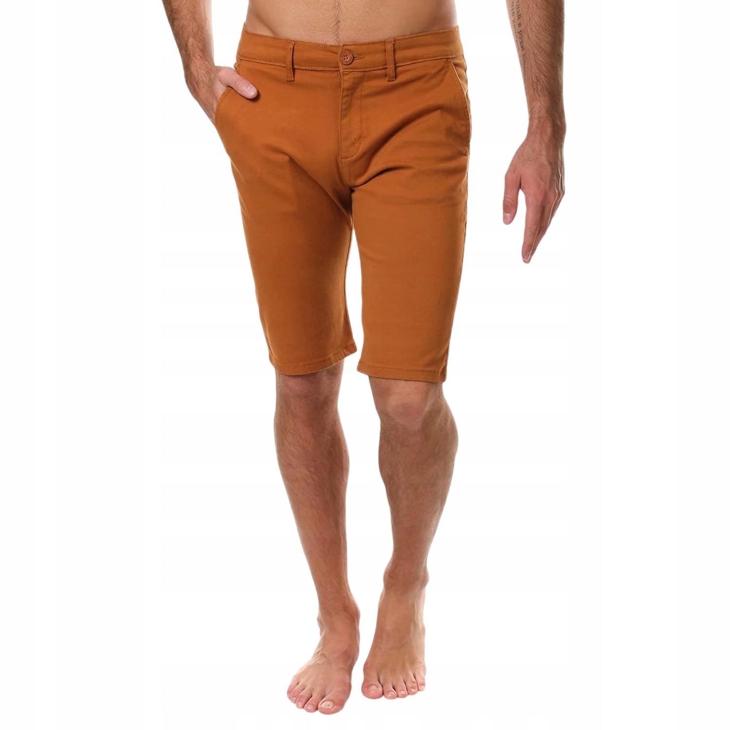 Pánské Kraťasy Hopenlife, látkové kraťasy, bermudy, hnědé, vel. 36