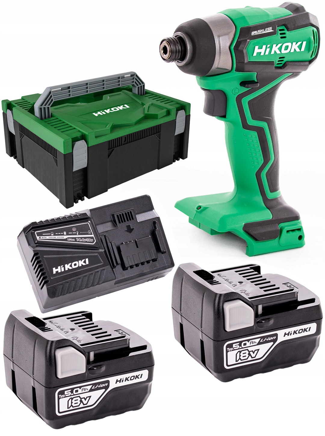 Bezkartáčový příklepový šroubovák 18V 2x5Ah 140 Nm HiKOKI WH18DD Wpz