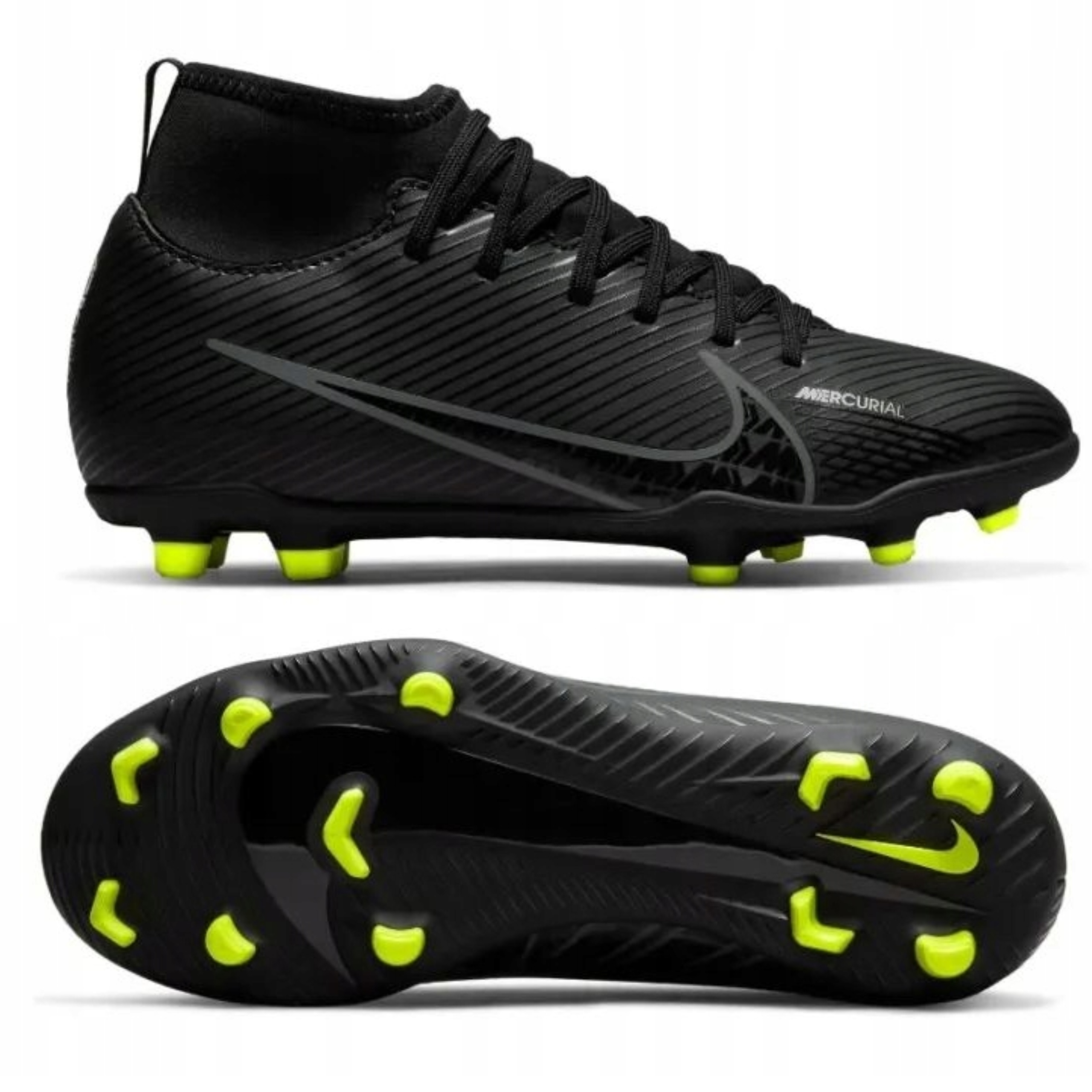 Fotbalová obuv zátky Nike Superfly 9 Club Fg/mg černé lankové velikost 42