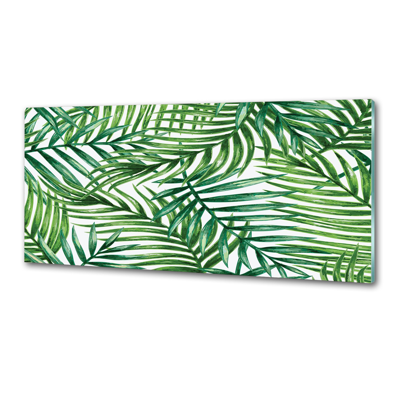 Panel dekor sklo Listy palmy 125x50 cm Lepidlo