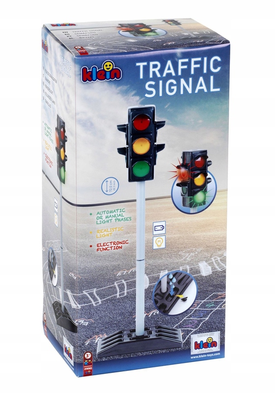 KLEIN SYGNALIZATOR ŚWIETLNY DLA DZIECI | RUCH DROGOWY I PIESZY | 72,5 CM Wiek dziecka 3 lata +