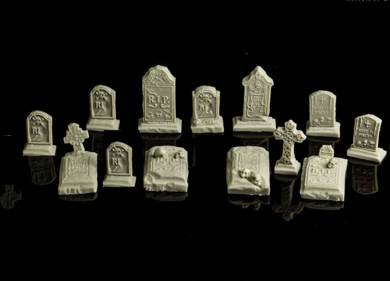 Diorama Fantasy Rpg Gravestones Nagrobki 13szt for Miniature Wargaming 28mm