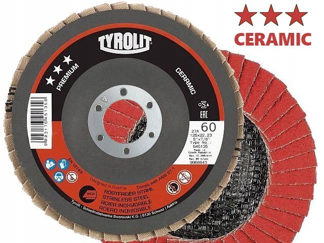 

Tarcza Lamelkowa Listkowa Ceramika Tyrolit 125 P60