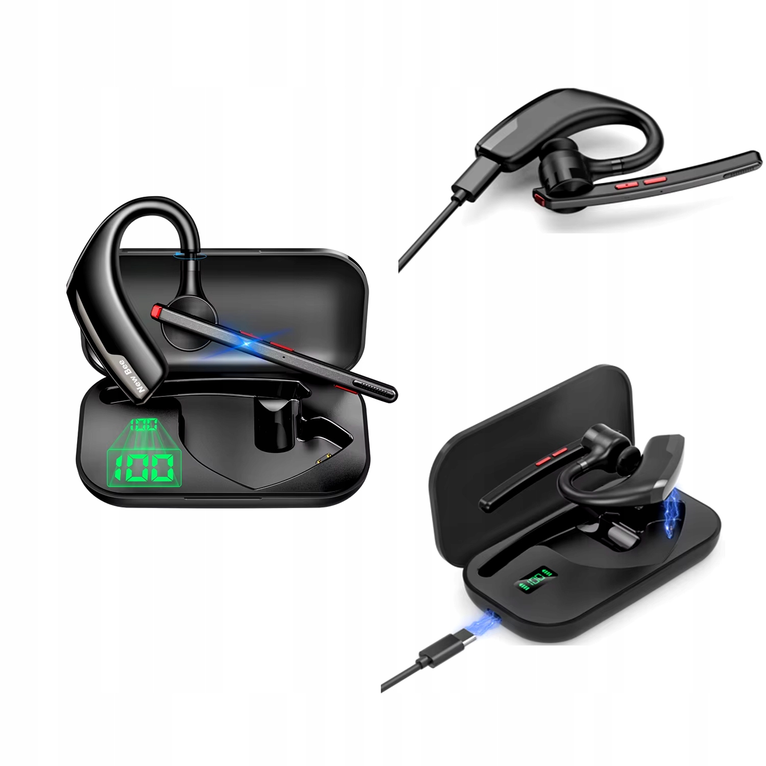 New Bee M51 Bezdrátová Pro Sluchátka Enc 12h Hovory 180 dní Pohotovostního Režimu