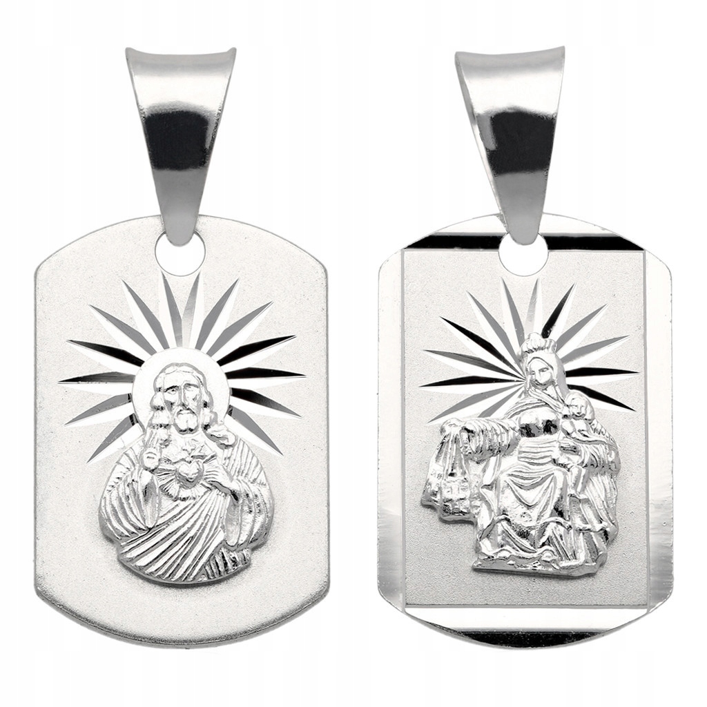 Medalik M.B.Szkaplerzna Szkaplerz Srebro pr.925 Chrzest KOMUNIA