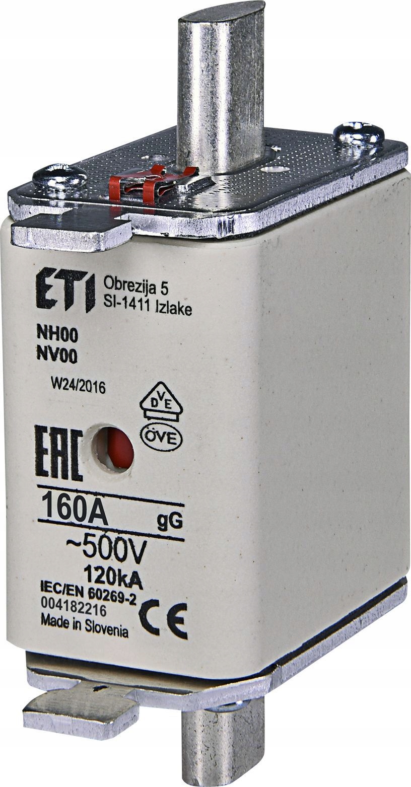 

Wkładka Topikowa NH00C Eti 004182216 160A gG 500V