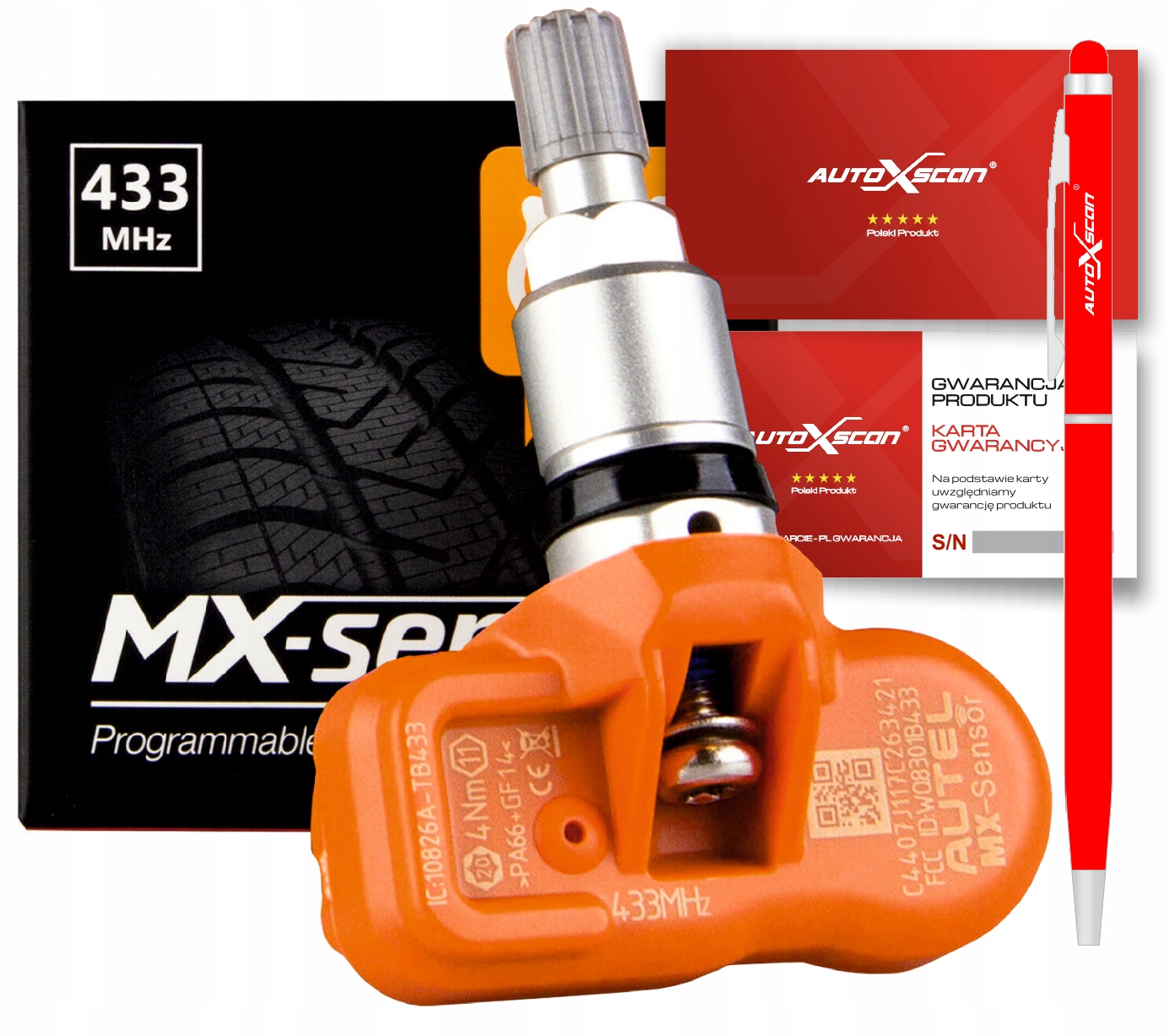 

Czujnik Tpms Autel MX-Sensor 433 MHz Metal śrubka