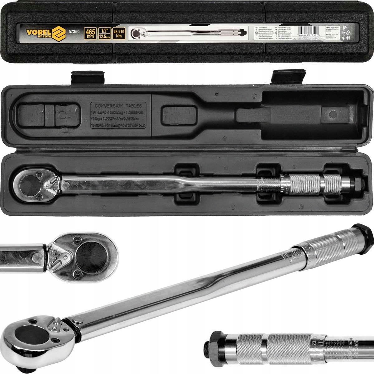 Klucz Dynamometryczny 1/2 28-210 Nm Z Blokadą