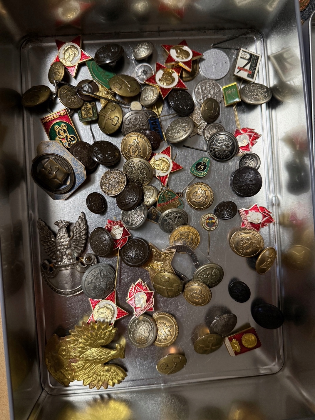 WPINKI,GUZIKI,ORDERY,MEDALE - ZESTAW