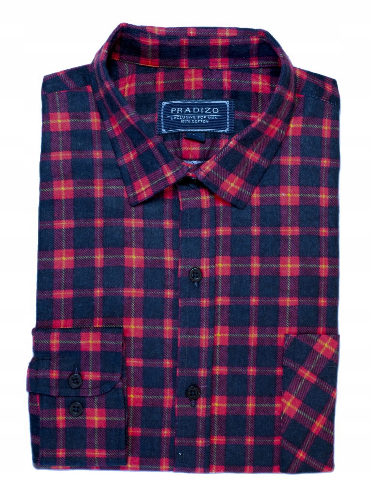 

41/42 Koszula flanelowa w czerwono-czarną kratkę