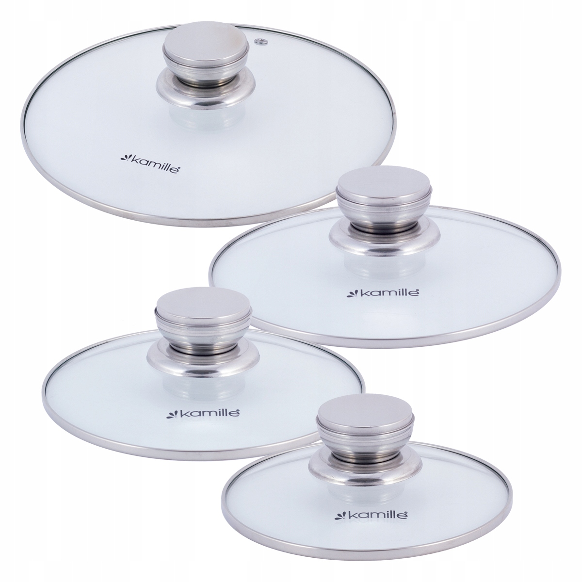 Zestaw garnków Kamille stal nierdzewna 8 el. Linia Kamille