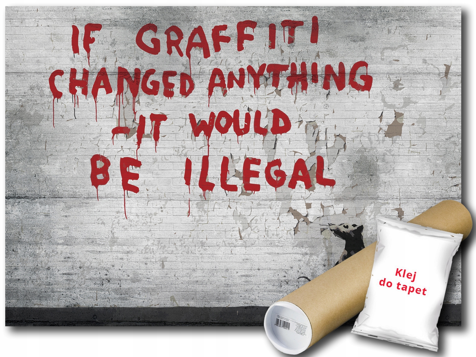 Vinylová Fototapeta Banksy Street Art Graffiti Umenie Stena Mur 312x219