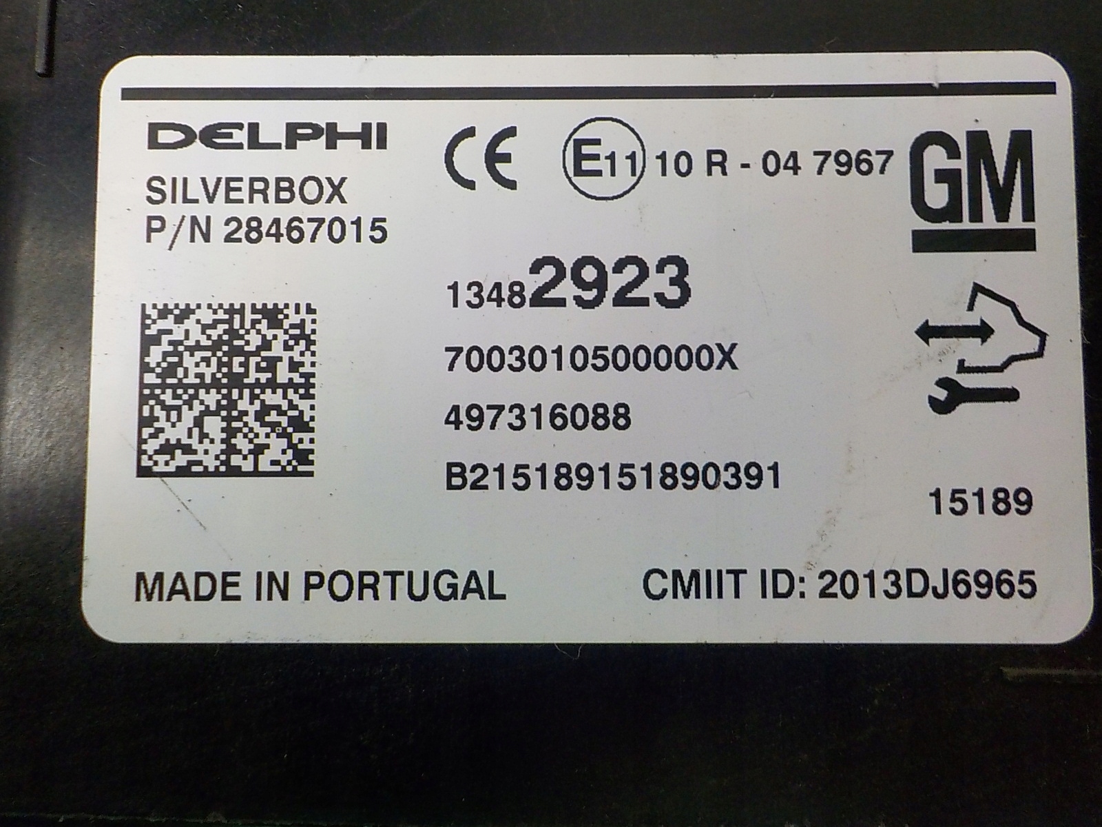 OPEL INSIGNIA computer control unit 28467015 13482923 GM