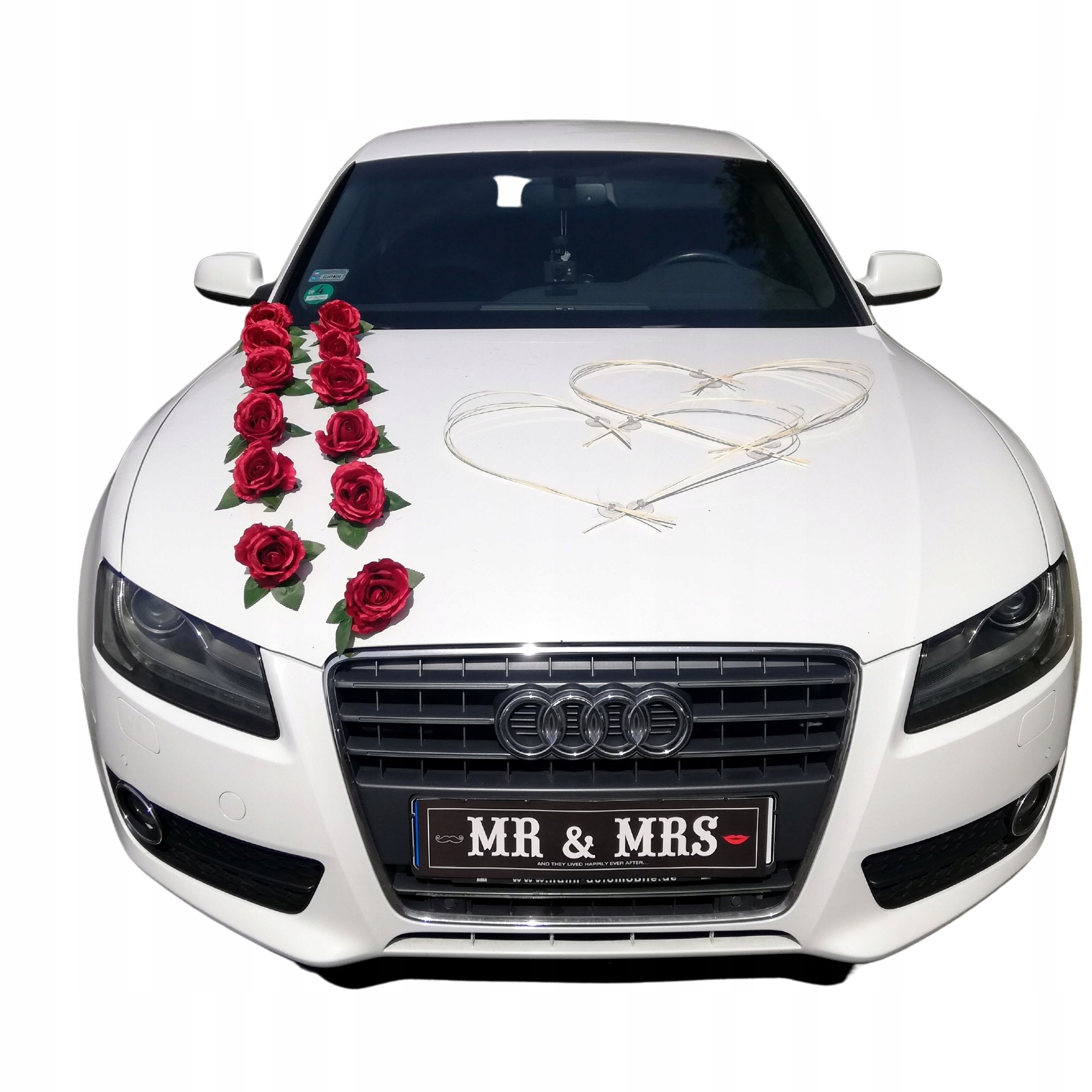 DEKORACJA NA AUTO ŚLUBNE, OZDOBY NA SAMOCHÓD