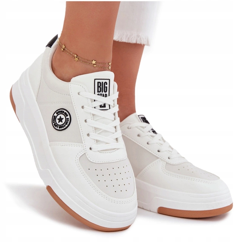 Dámské Tenisky Platforma Big Star RR274572 Hi-poly Systém Bílé 40