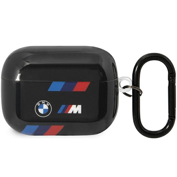Etui Bmw BMAP222SOTK do AirPods Pro 2 (2022/2023) czarne w paski trójkoloro