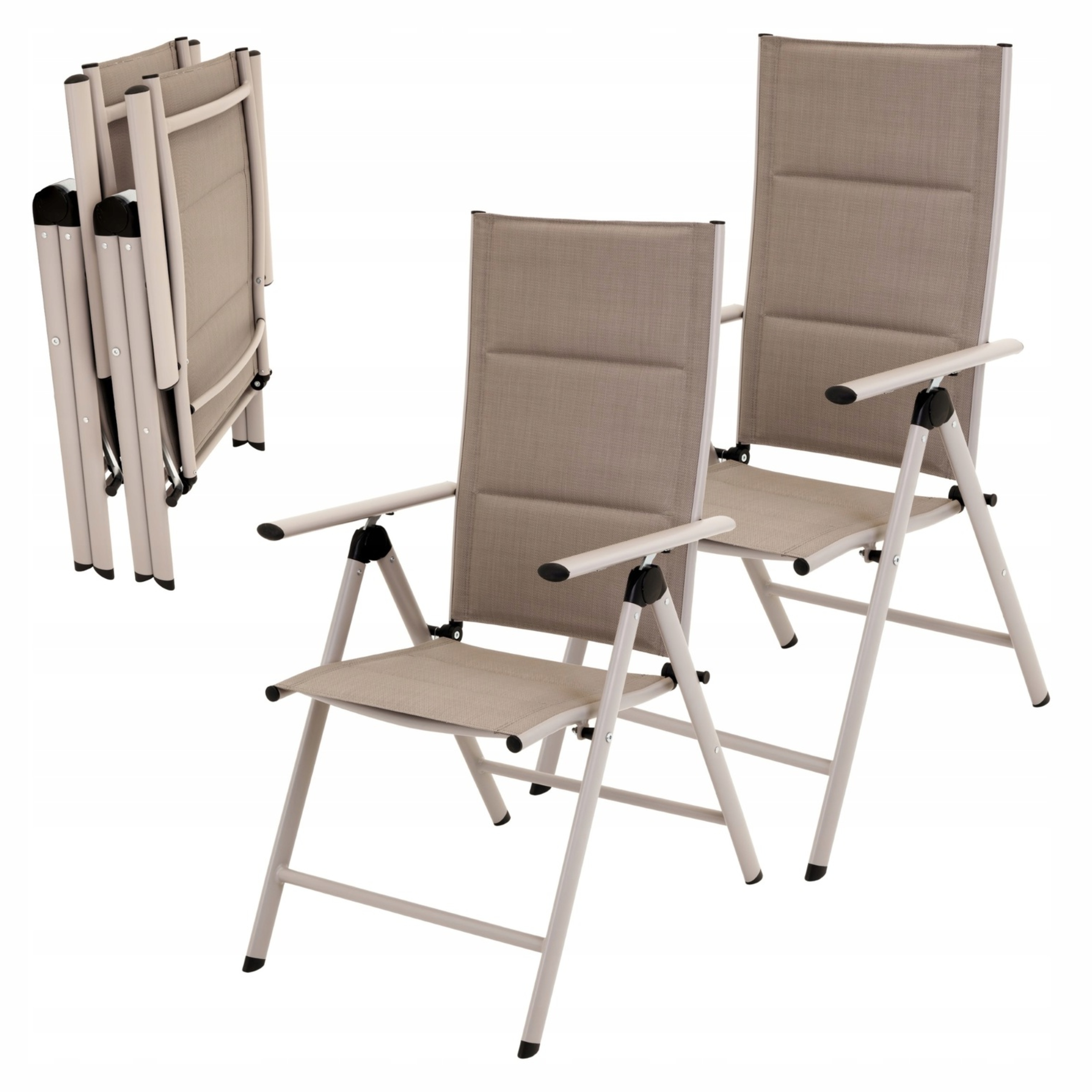 2 x Krzesło ogrodowe Składane turystyczne tarasowe krzesełko do ogrodu