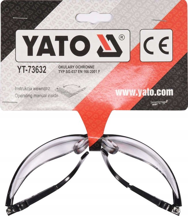 YATO OKULARY OCHRONNE BEZBARWNE GOGLE BHP REGULACJ Model YT-73632