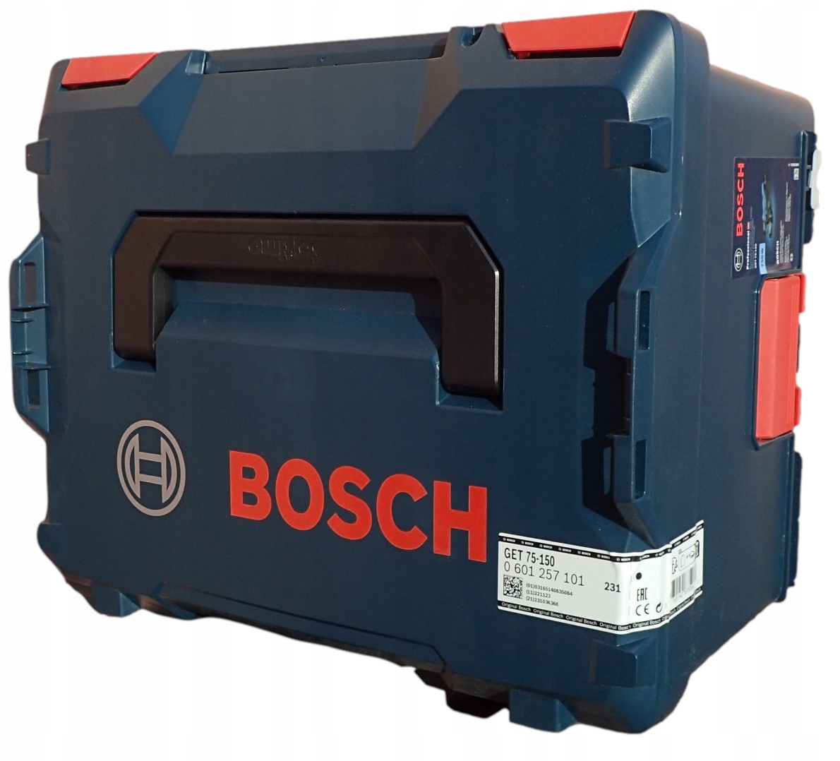 Excentrická bruska Bosch Get 75-150 750W, 150 mm, kufr L-Boxx