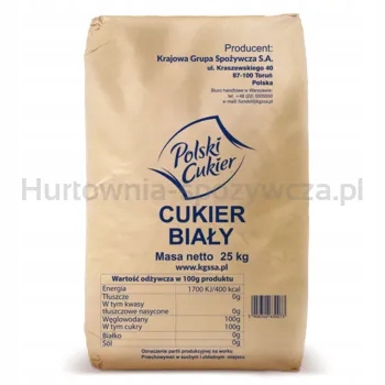 Cukr bílý 25 kg (2,00 netto za kg) Poslední Sáčky