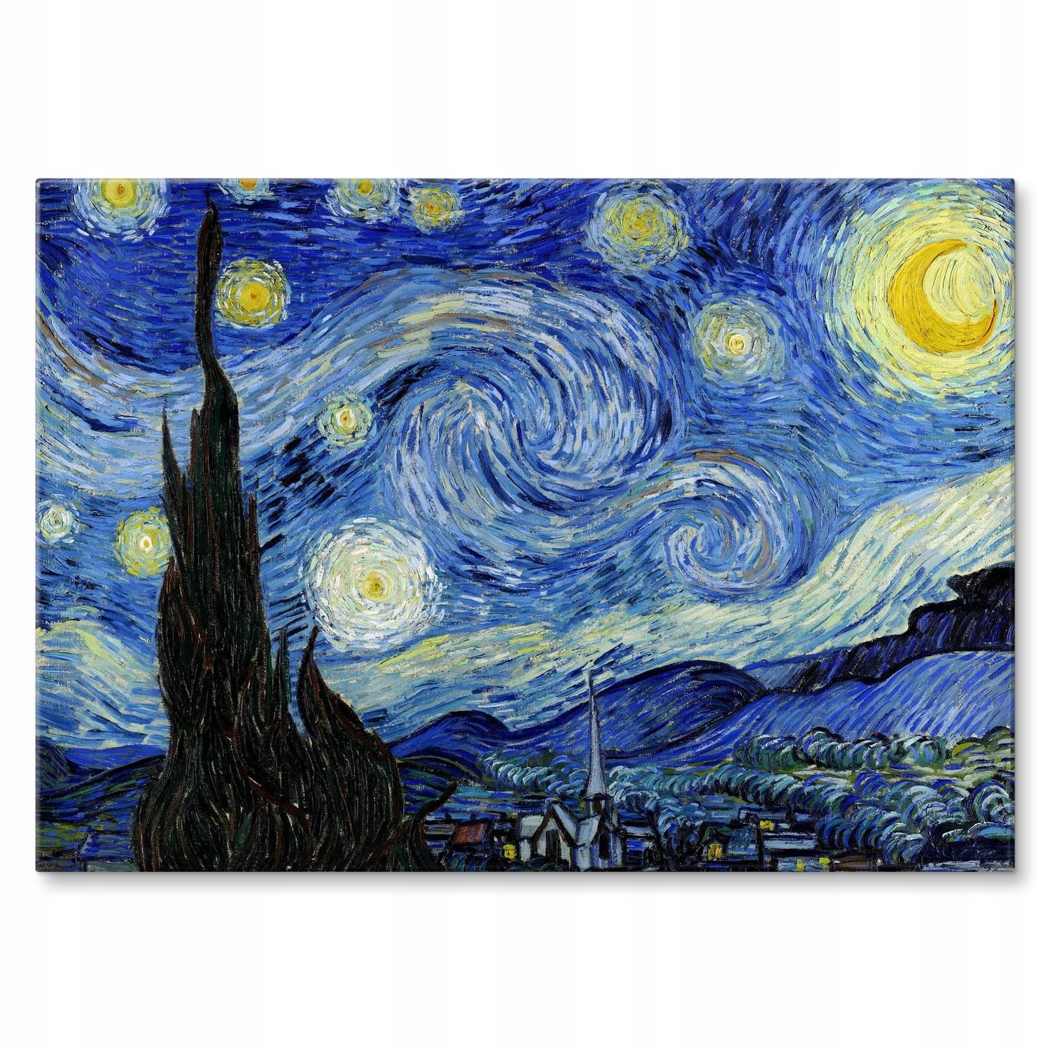 Kovový plakát Starry Night Van Gogh Szyld Plech 42 x 59,4 cm Dárek