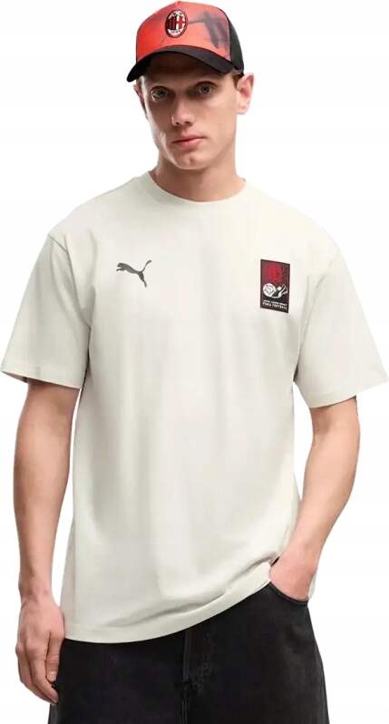 Pánské tričko Puma Ac Milan 26/27 ftblCulture Relaxed Tee béžové