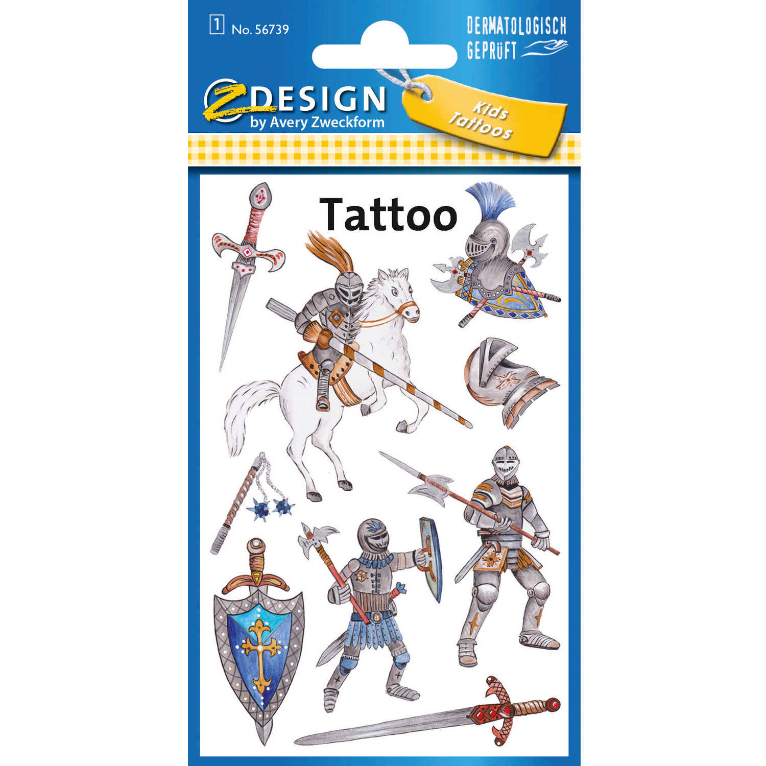 

Naklejki tatuaże dla dzieci Rycerz 56739 Z-design