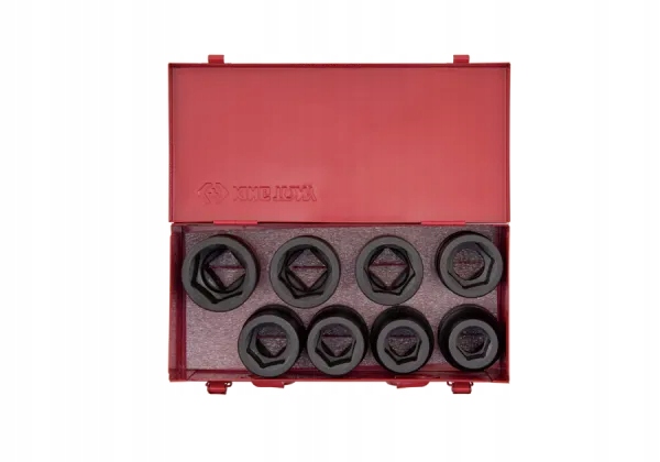 ZESTAW NASADEK UDAROWYCH 1" 8cz. KRÓTKIE 6-kąt. 24 - 41mm, KASETA King Tony