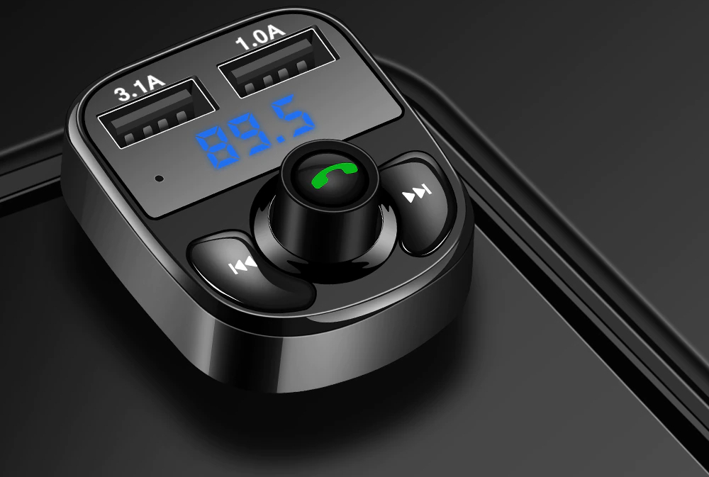 TRANSMITER BLUETOOTH FM MP3 SD ŁADOWARKA 2xUSB Źródło sygnału bluetooth karta pamięci USB