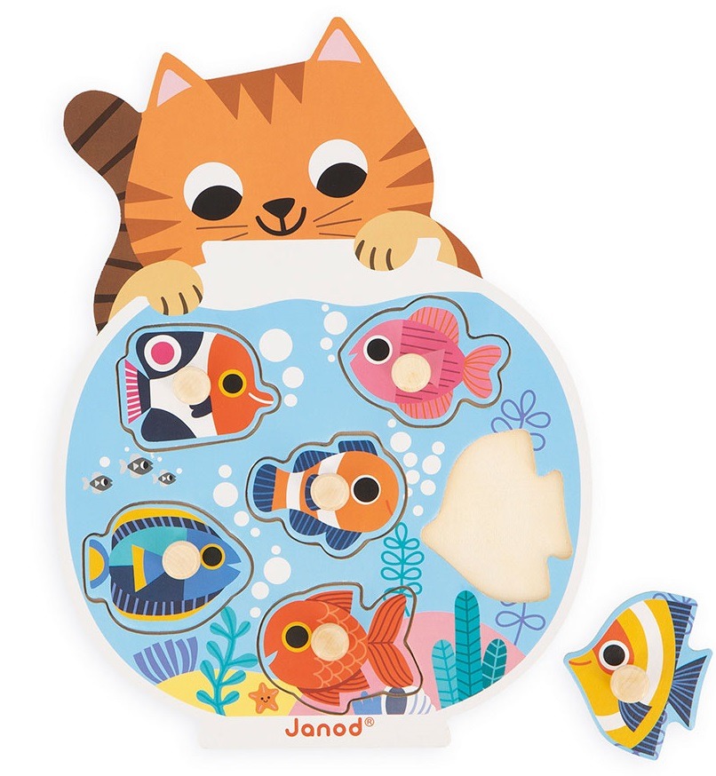 

Akwarium drewniana układanka z uchwytami 7el Janod