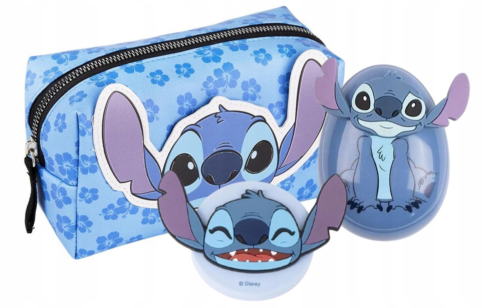 Stitch Szczotka Do Włosów Kosmetyczka Lusterko Zestaw Stich Disney