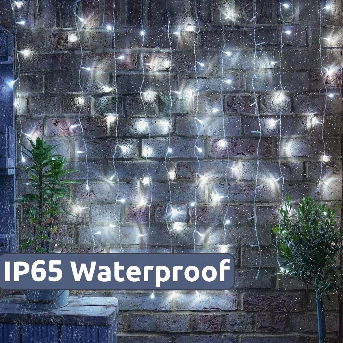 JOYCOME GIRLANDA KURTYNA ŚWIETLNA WODOODPORNA LAMPKI 6x3m 600LED 9 Trybów — miniatura 5