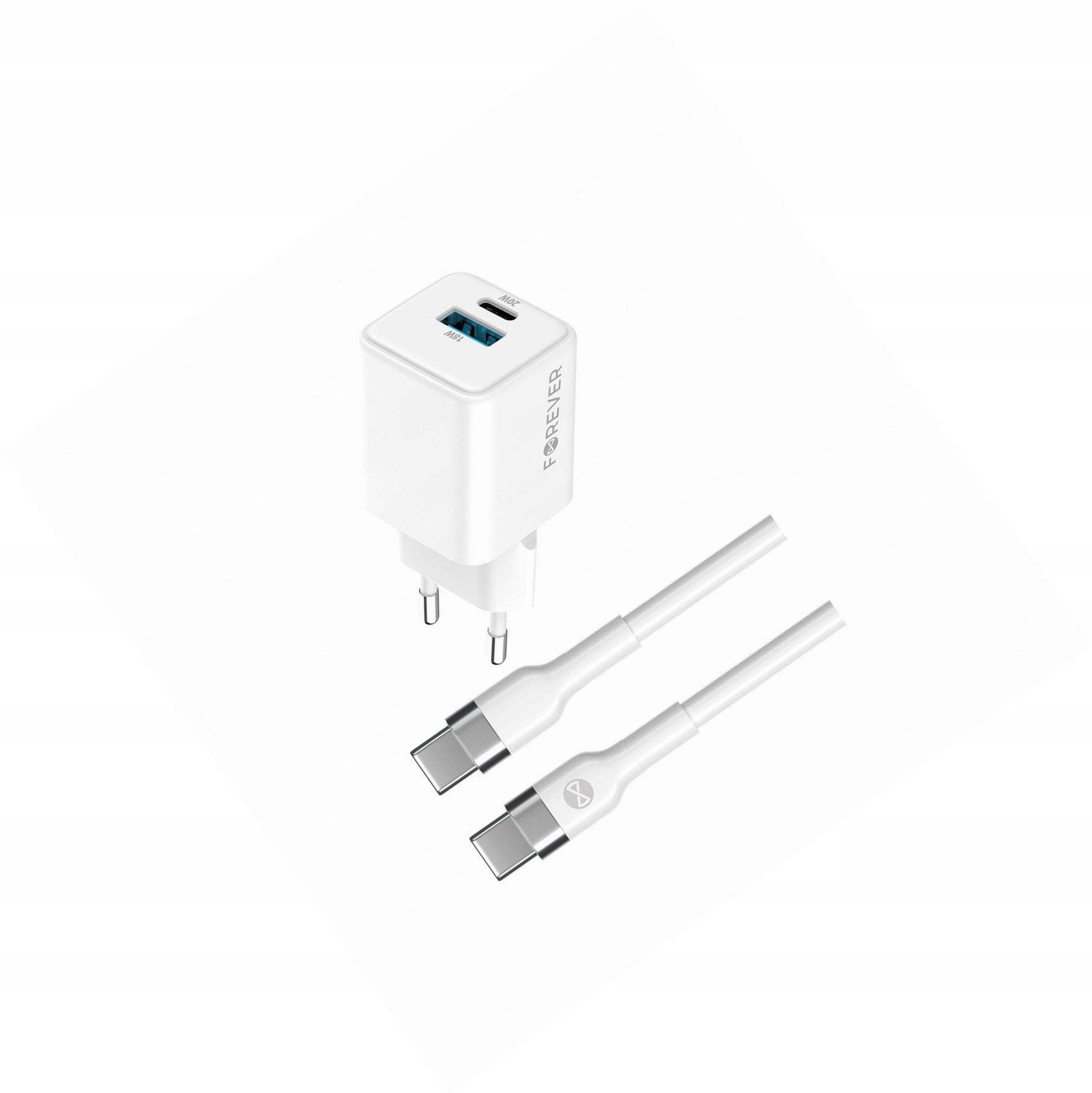 Szybka ładowarka GaN 20W Usb i Usb-c z kablem do Samsung Galaxy S10e